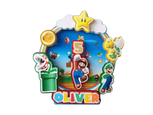 Personalised Mario Bros Cake Topper