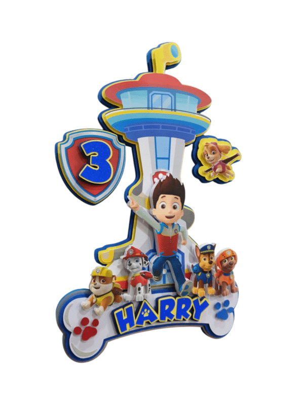 Personalised Paw Patrol Cake Topper