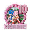 Personalised Sonic and Amy Rose Cake Topper