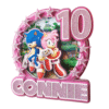 Personalised Sonic and Amy Rose Cake Topper