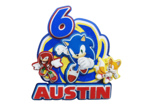 Personalised Sonic Cake Topper