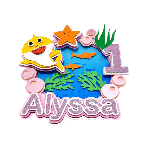 Personalised Baby Shark Cake Topper