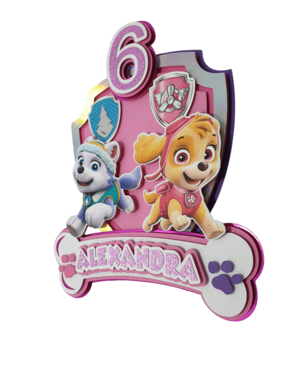 Personalised Skye and Everest Cake Topper