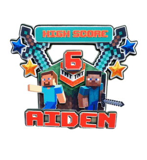 Personalised Minecraft Cake Topper