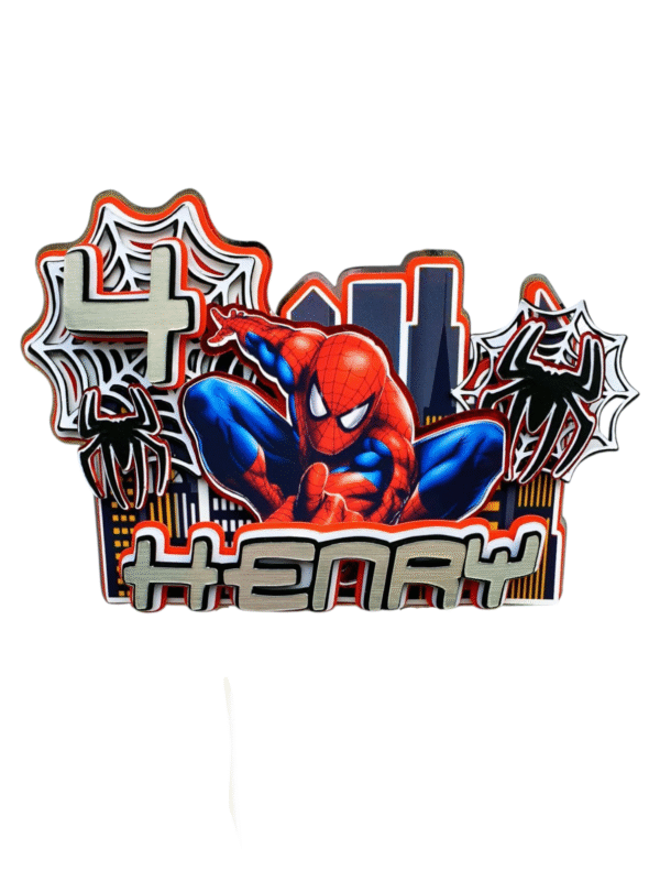 Personalised Spiderman Cake Topper