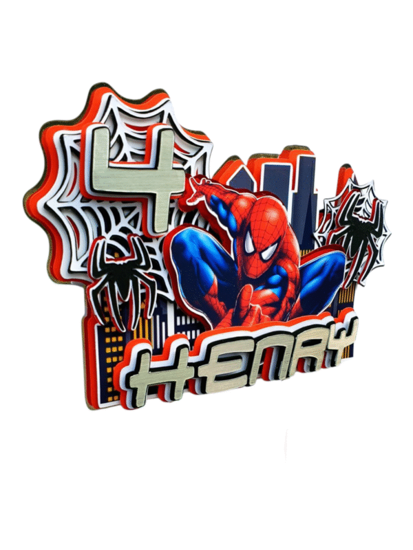Personalised Spiderman Cake Topper