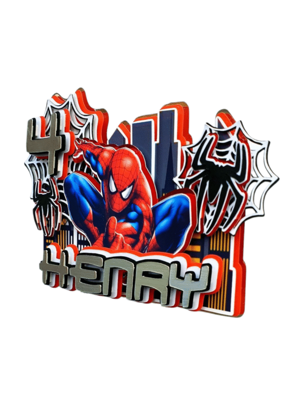 Personalised Spiderman Cake Topper