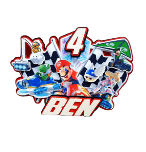 Personalised Mario Kart Cake Topper