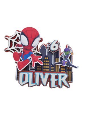 Personalised Spiderman Cake Topper