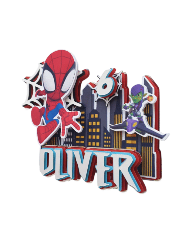 Personalised Spiderman Cake Topper